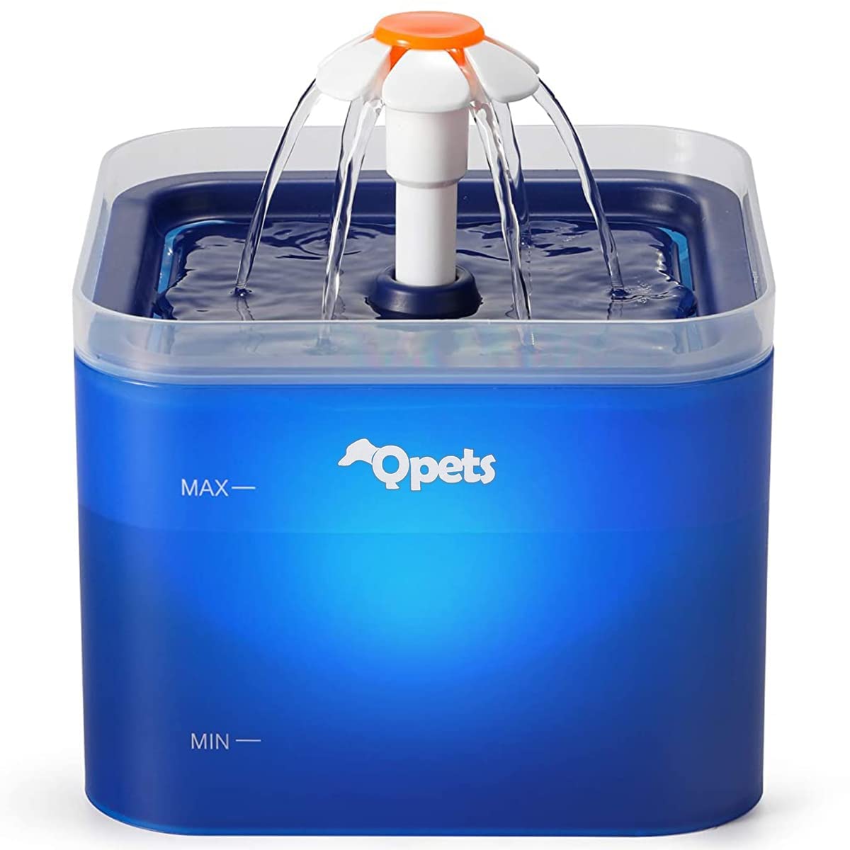 Qpets Cat Water Fountain with LED Light, 67oz/2.0L, Ultra Quiet Cat Drinking Fountain with Filter, Automatic Pet Water Fountain for Cats and Small Dogs(Blue Water Fountain) Qpets Cat Water Fountain with LED Light, 67oz/2.0L, Ultra Quiet Cat Drinking Fountain with Filter, Automatic Pet Water Fountain for Cats and Small Dogs(Blue Water Fountain)